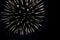 white fireworks with blue sparks on an isolated black background for design decoration of the holidays, the new year, as well as i