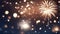 white fireworks bokeh background ai generated