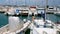 White fishing and cruise boats moored in the port of Agropoli, Cilento