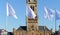 White flags as a symbol of solidarity in Bruges, Belgium