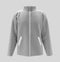 White fleece tracksuit top jacket with full zip design