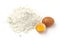 White flour and eggs