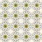 White flowery pattern inspired by pop art creates timeless and classic design that would look great