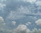 White fluffy clouds in blue sky natural scenery view of cloudy pattern background, weather conditions atmospheric moods