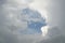 White fluffy clouds and blue sky texture and background