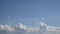 White fluffy sky moving on blue sky, timelapse different shapes imagination