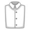 White folded shirt icon, cartoon style