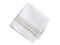 White folded square napkin, kitchen clothisolated. Light towel Food design element. Dshcloth