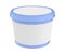 White Food Plastic Tub Container For Dessert, Yogurt, Ice Cream, Sour Sream Or Snack. Ready For Your Design. blue lid.