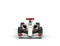 White Formula One Car - Front View