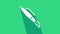 White Fountain pen nib icon isolated on green background. Pen tool sign. 4K Video motion graphic animation