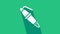 White Fountain pen nib icon isolated on green background. Pen tool sign. 4K Video motion graphic animation