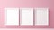 White Frame Mockup On Pink Wall: Suprematism-inspired Commercial Imagery