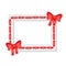 White Frame with Rounded Edges Decorated Red Tape