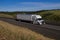 White Freightliner Semi-Truck / White Trailer