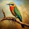 White Fronted Bee Eater  Made With Generative AI illustration