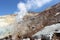 White fumaroles of the volcano Mutnovsky Kamchatka