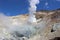 White fumaroles of the volcano Mutnovsky Kamchatka