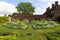 White garden Barrington Court near Ilminster Somerset England uk with gardens in summer sunshine