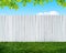 White garden fence