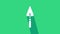 White Garden trowel spade or shovel icon isolated on green background. Gardening tool. Tool for horticulture