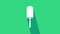 White Garden trowel spade or shovel icon isolated on green background. Gardening tool. Tool for horticulture