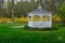 White Gazebo in Spring Setting