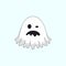 White Ghost Cartoon Character, Funny ghost, scary, flying