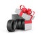 White Gift Box with car tires.