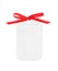 White gift with red ribbon (Clipping Path included)