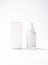 White glass cosmetic bottle mock-up with blank copy space