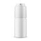 White glossy metal deodorant spray bottle.