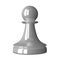 White glossy pawn isolated