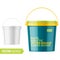 White glossy plastic bucket mockup template.