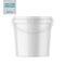 White glossy plastic bucket mockup template.