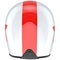 White glossy sports helmet with rubber surround back view