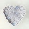 White glowing heart made of diamond crystals