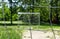 White goal post in a children soccer field