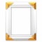 White and gold classic picture frame