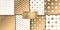 White and gold luxury polkadot seamless pattern