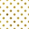 White and gold pattern. Abstract polka dot background.