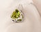 White Gold Pendant With Peridot And Diamonds