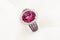 White Gold Ring With Pink Tourmaline And Diamonds