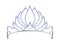 White gold tiara isolated on a white background. 3d rendering