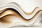 White Gold Waves Background, Luxury Wavy Airy Texture, Flying Golden Waves, Abstract Curly Sparkly Pattern