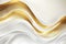 White Gold Waves Background, Luxury Wavy Airy Texture, Flying Golden Waves, Abstract Curly Sparkly Pattern