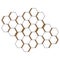 White golden honeycomb hexagonal art wall texture