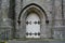 A white gothic door in Limerick