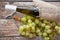White grape harvest wine corkscrew stopper