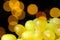 White Grapes on Glowing Background